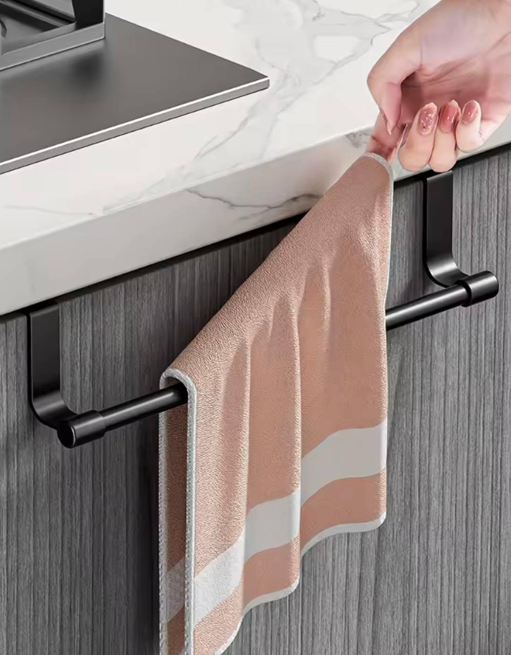 Держатель для полотенец на дверцу шкафа 20 см Черный - фото 5 Держатель для полотенец на дверцу шкафа 20 см Черный - фото 5