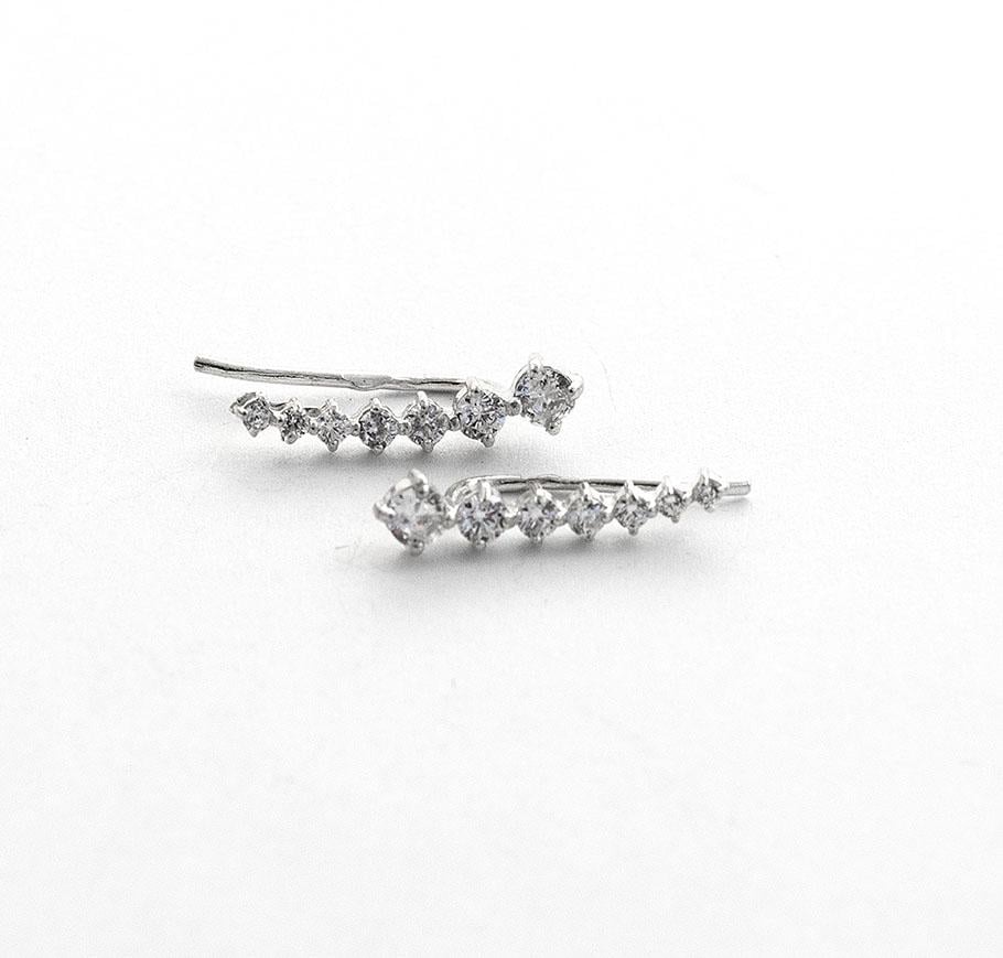 Серьги серебряные вдоль мочки уха Maxi Silver 8783 (88783)