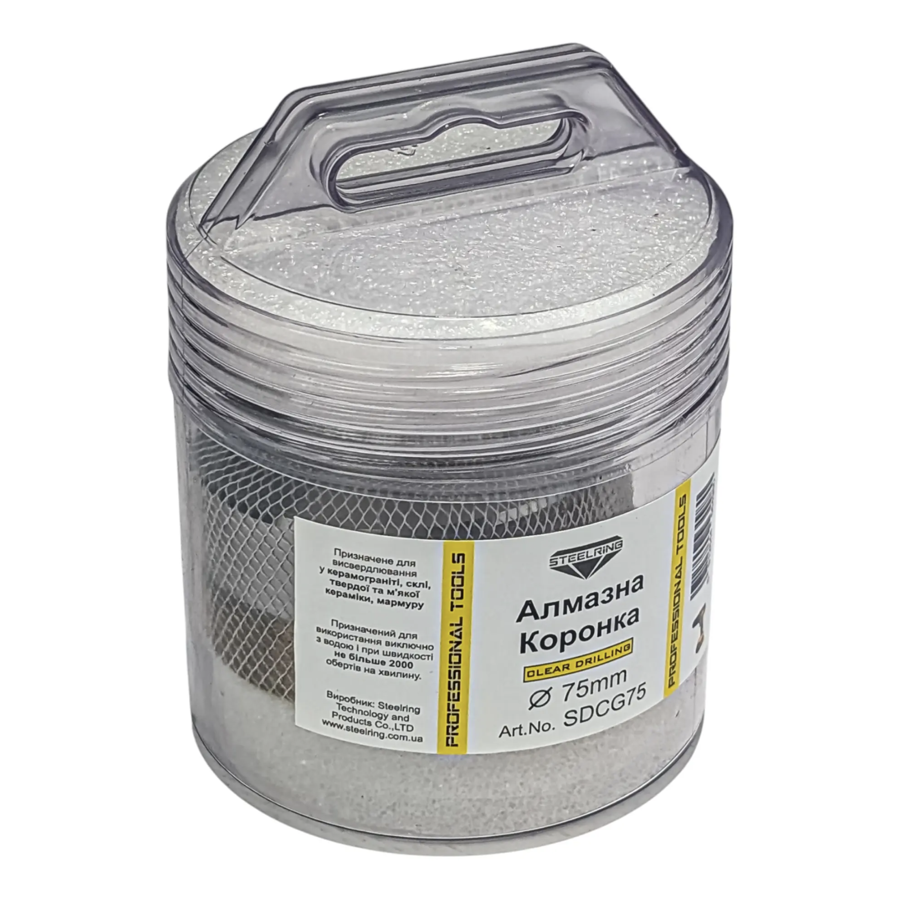 Коронка алмазная STEELRING Perfect 75 для керамики и стекла под дрель (SDCG75) - фото 3 Коронка алмазная STEELRING Perfect 75 для керамики и стекла под дрель (SDCG75) - фото 3