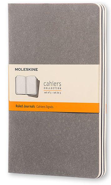 Набор блокнотов Moleskine Cahier средних 3 шт. Серый (CH316)