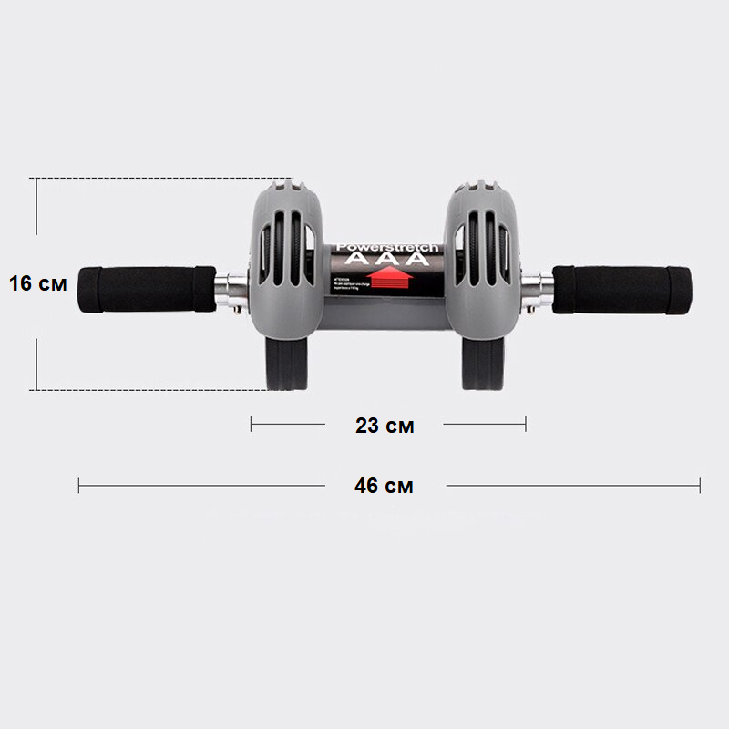 Фітнес тренажер для пресу Power Stretch Roller з автоматичним відскоком з двома колесами - фото 13