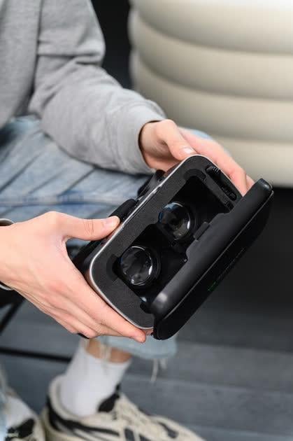 Гарнитура виртуальной реальности Shinecon SC-G04E с наушниками Черный (28364132) - фото 4