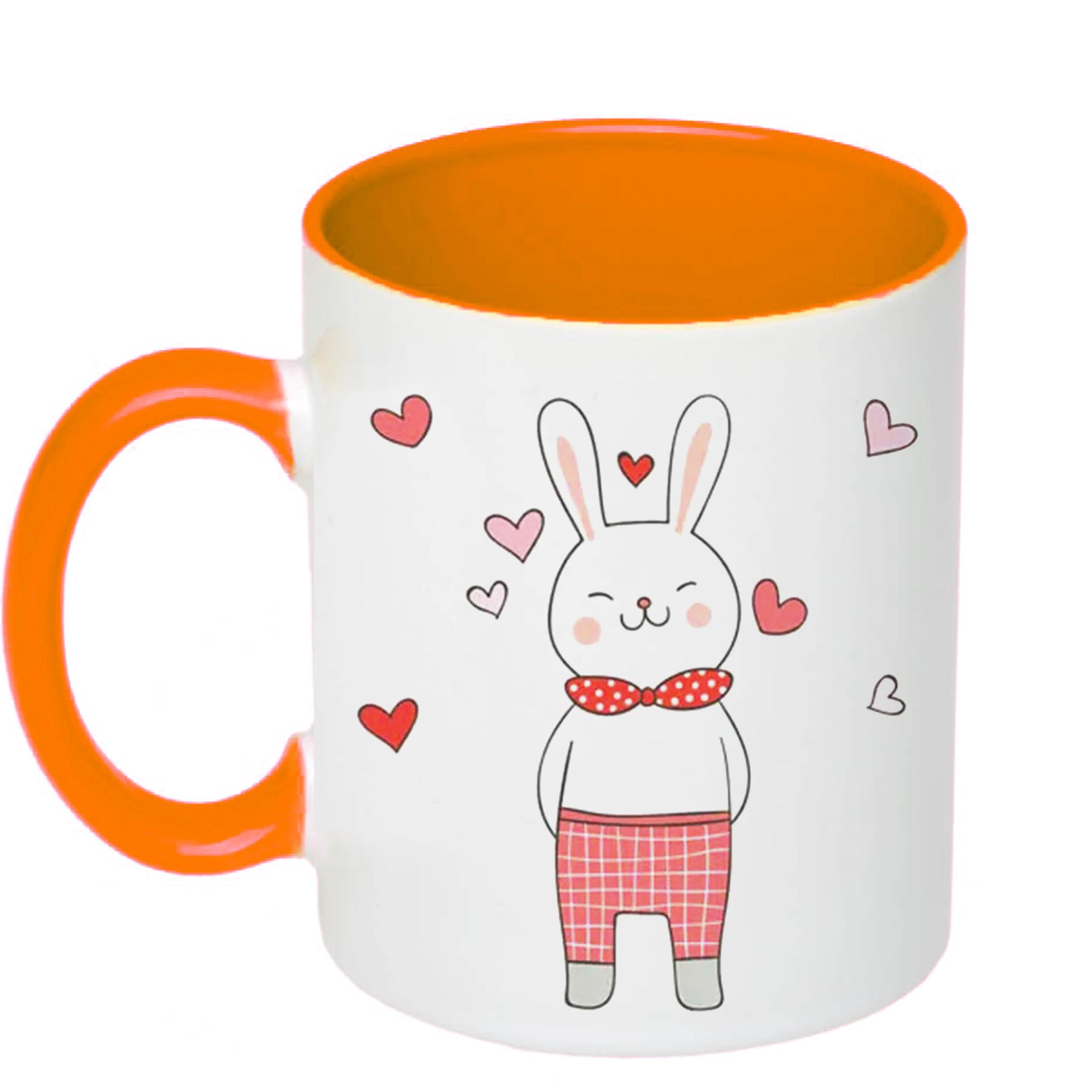 Чашка з принтом Miss you 330 мл Оранжевый (17399)