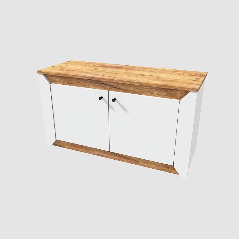 Тумба для взуття Еверест Нордік-980 2Д 98х37,8х53 см Дуб крафт золотий/Білий (ЕВ20660)