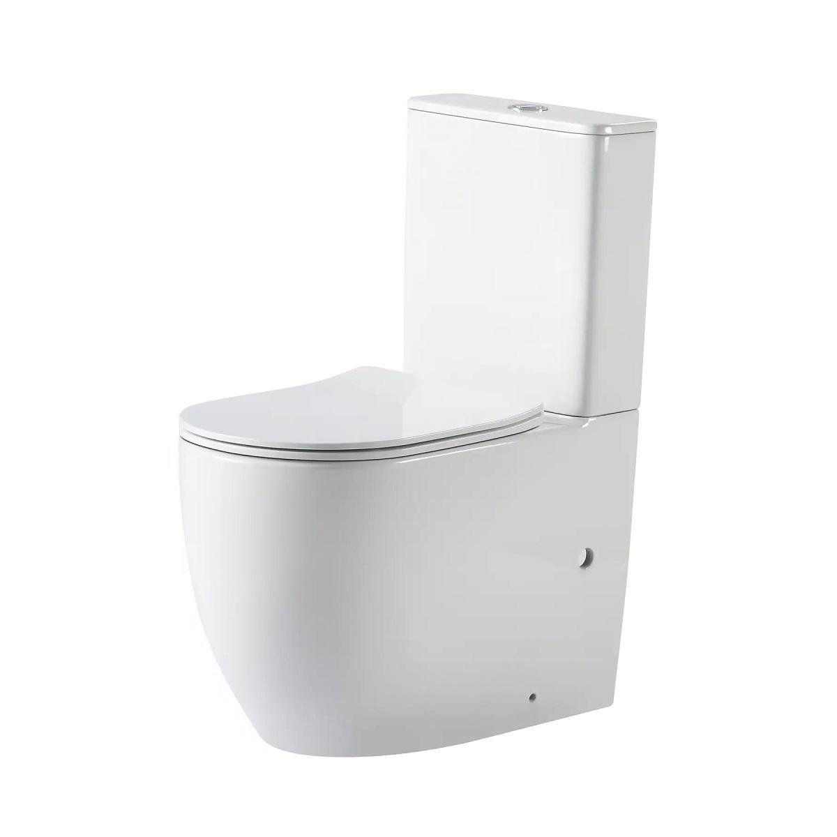 Унітаз безободковий підлоговий Qtap Robin New Ultra Quiet з сидінням Soft-close White (QT13226083AW)