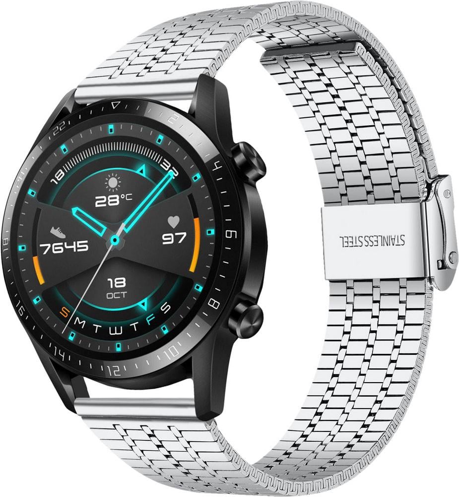 Браслет металлический Counic для Huawei Watch GT Silver (34112-59)