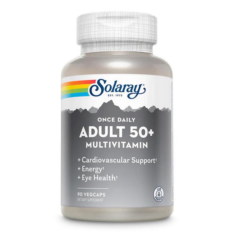 Мультивитамины для мужчин и женщин после 50 Solaray Once Daily 50+ Multivitamin 90 вега-капс. (22935-01)