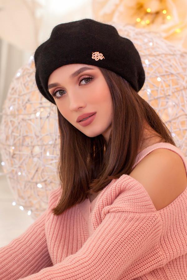 Берет шерстяной Braxton Герда женский Черный (6010)