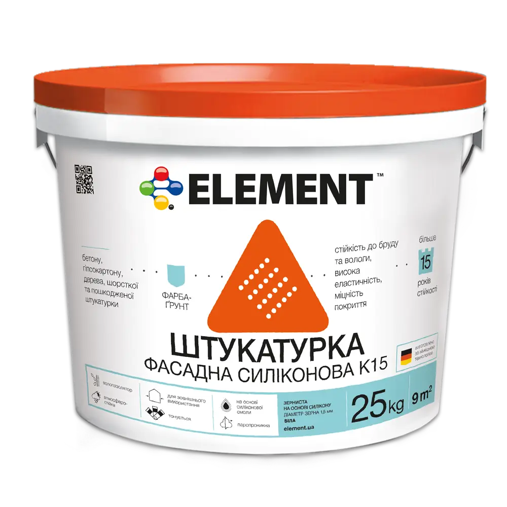 Штукатурка фасадная силиконовая Element К15 25 кг (27709900)