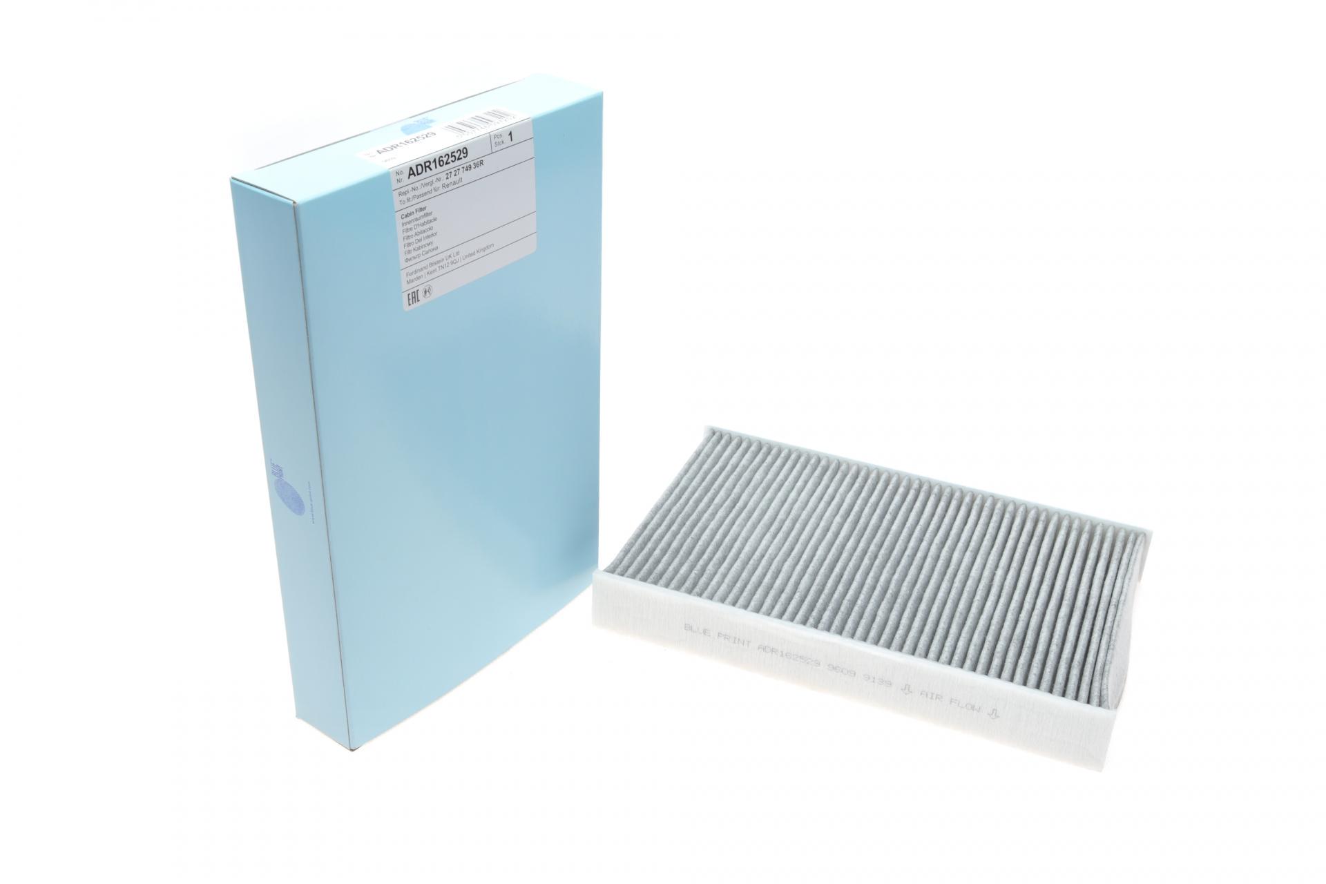 Фільтр салону BLUE PRINT для Nissan Juke/Renault Fluence 1,5/1,6 dCi 10- вугільний (ADR162529)