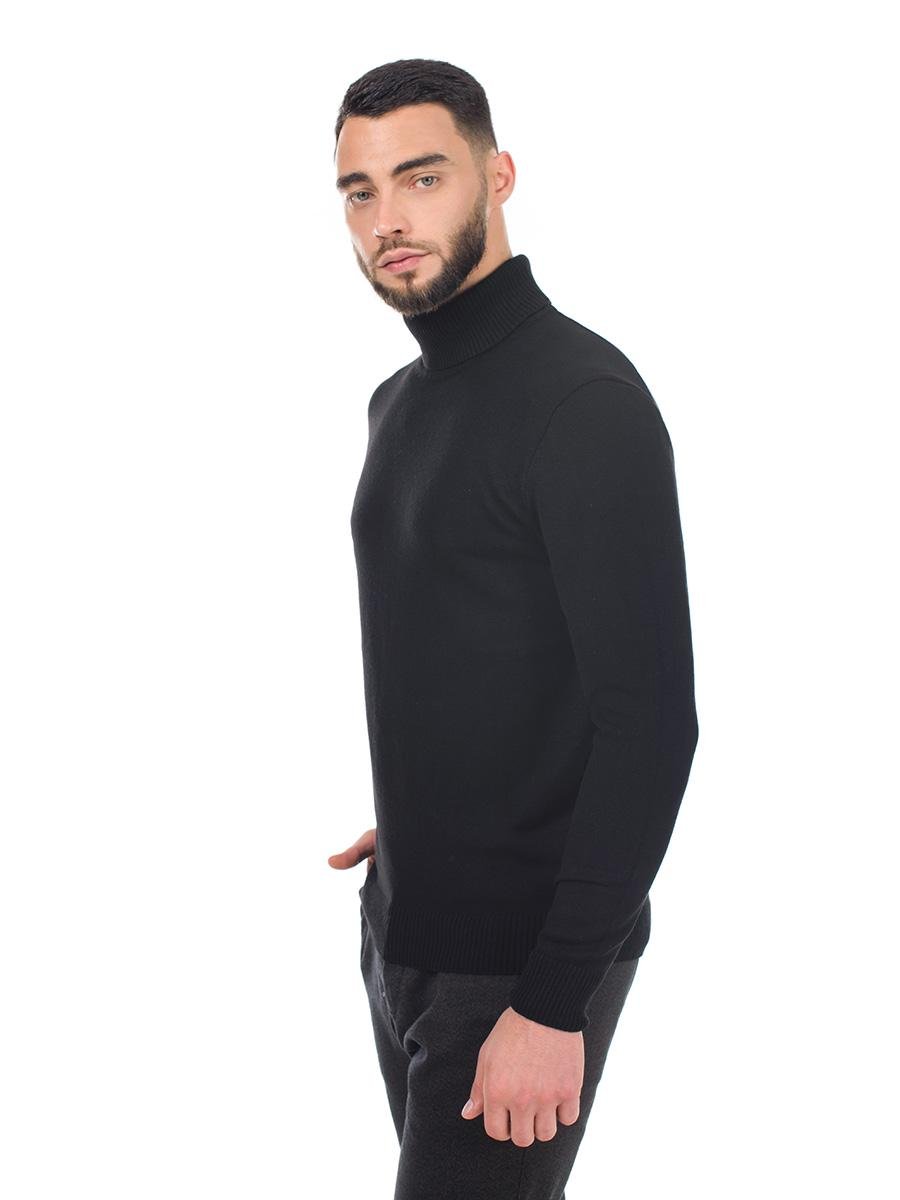 Водолазка чоловіча SVTR з м'якої італійської пряжі р. 52 Чорний (220) - фото 5 Водолазка чоловіча SVTR з м'якої італійської пряжі р. 52 Чорний (220) - фото 5