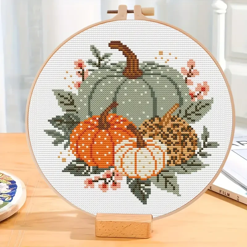 Набір для вишивання хрестиком Гарбузи 24 см (2809514502)