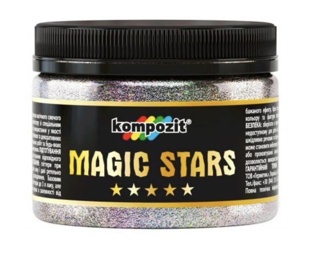 Глиттер декоративный ART Kompozit MAGIC STARS 60 г Серебристый (000100)