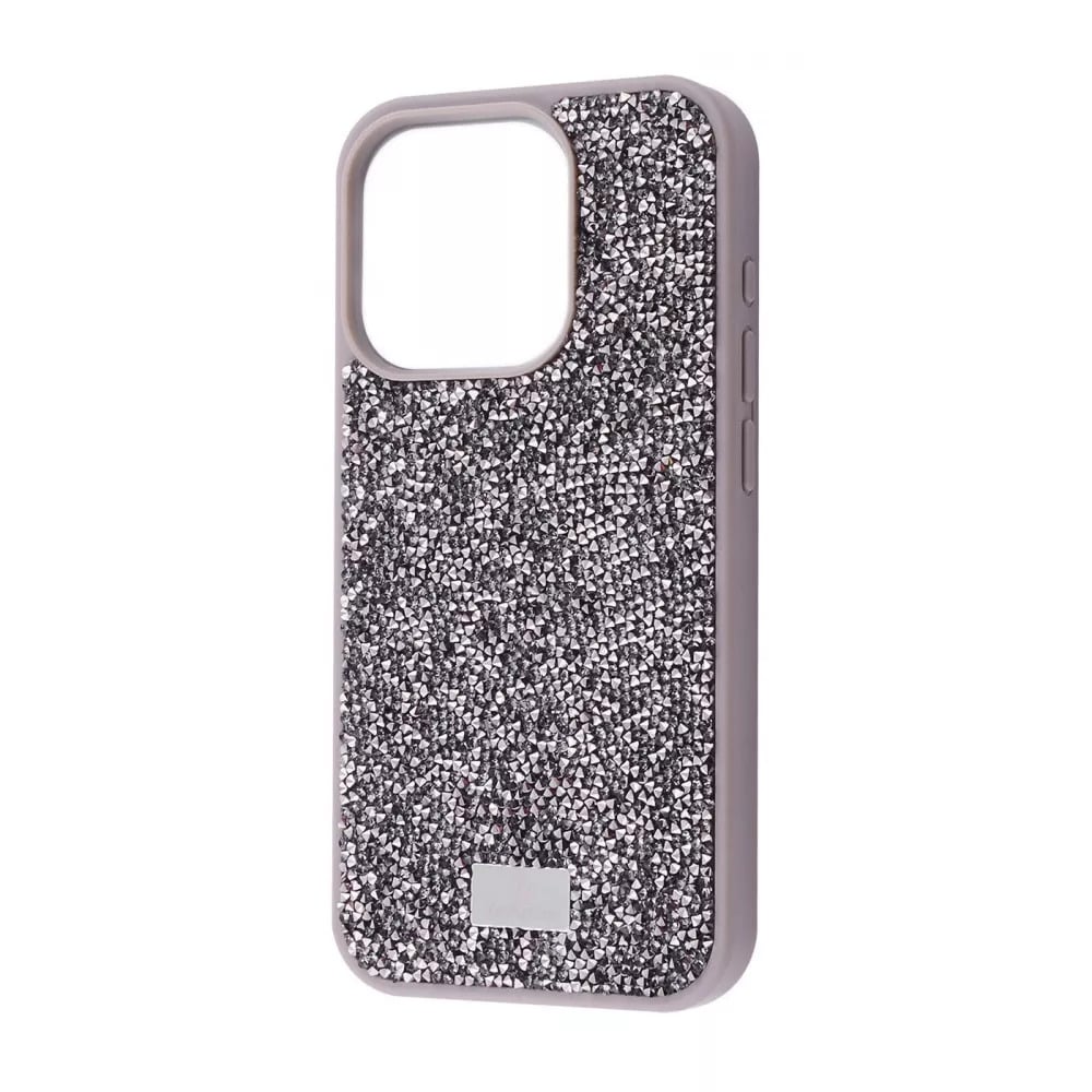 Защитный чехол для iPhone 14 Pro, Bling World Rock Diamond, термопластичный поликарбонат, Gray titanium