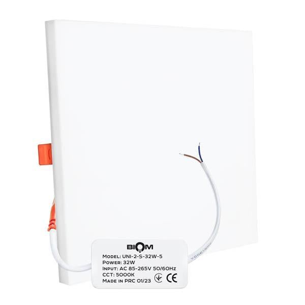 Світильник світлодіодний Biom UNI-2-S32W-5 32 Вт квадратний 5000К