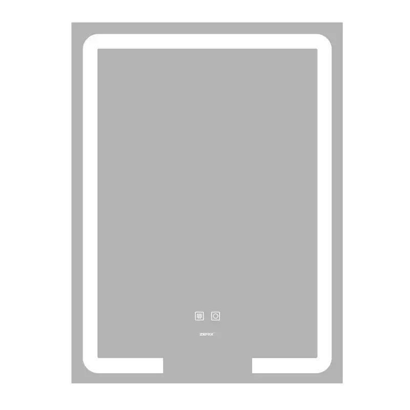 Дзеркало Zerix Prime MR02-60x80 з LED Touch/Anti-fog/димером/регулятором яскравості (ZX6051)
