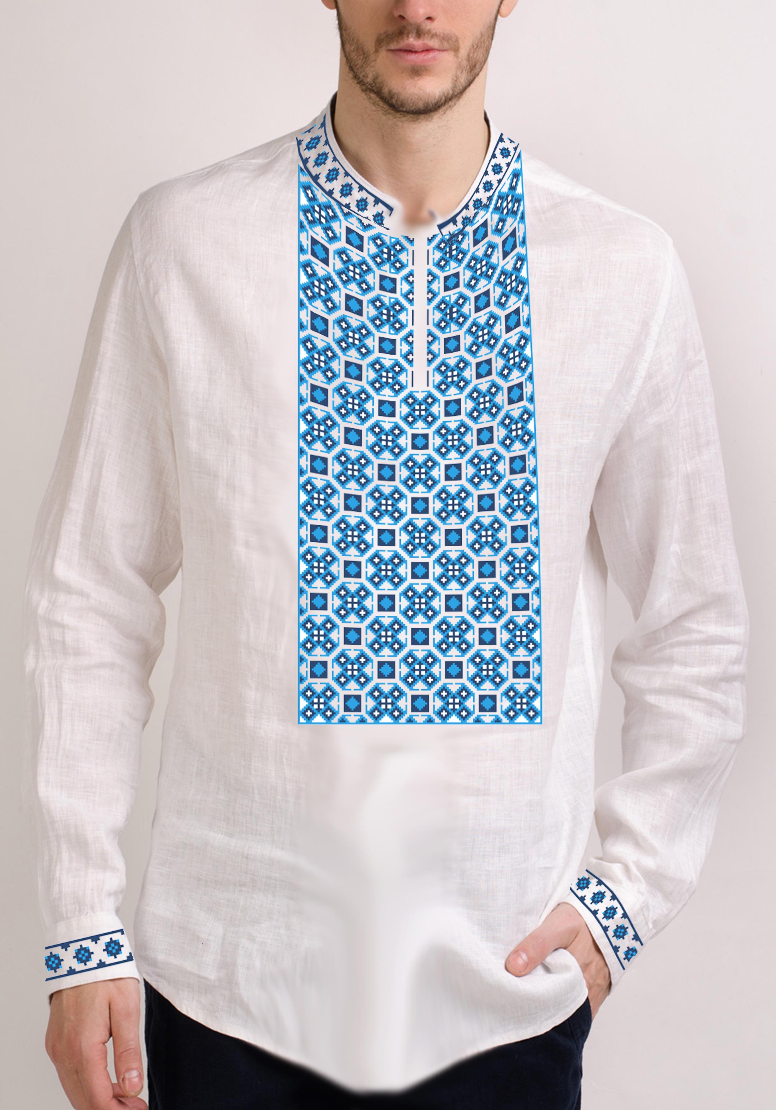 Заготовка для вишивки нитками або бісером сорочка габардин (СЧГ-373) Заготовка для вишивки нитками або бісером сорочка габардин (СЧГ-373)