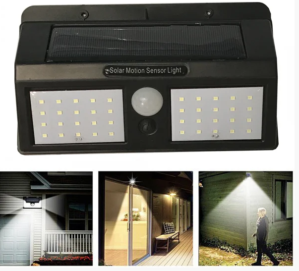 Подвійний прожектор на сонячній батареї 40 LED з датчиком руху YH-818 - фото 2 Подвійний прожектор на сонячній батареї 40 LED з датчиком руху YH-818 - фото 2