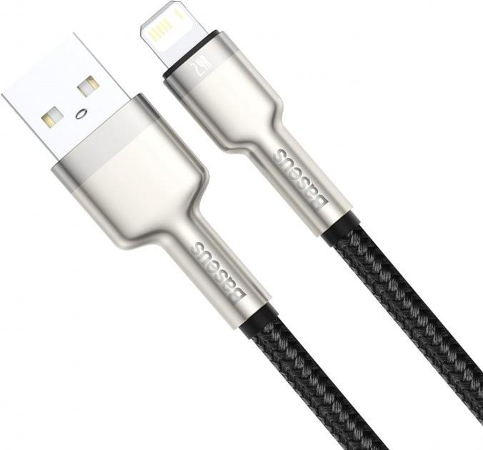 Кабель Baseus Cafule Metal USB-Lightning 1 м Black (CALJK-A01) - фото 3