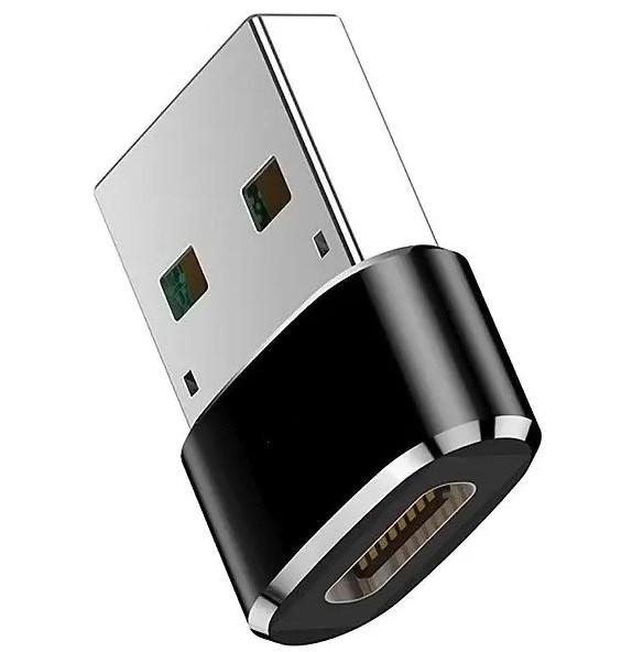 Перехідник USB to Type-C Чорний (2904224219)