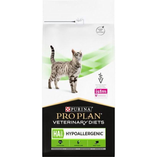 Корм сухий для кішок Purina Pro Plan Veterinary Diets HA Hypoallergenic 1,3 кг (7613287597458)