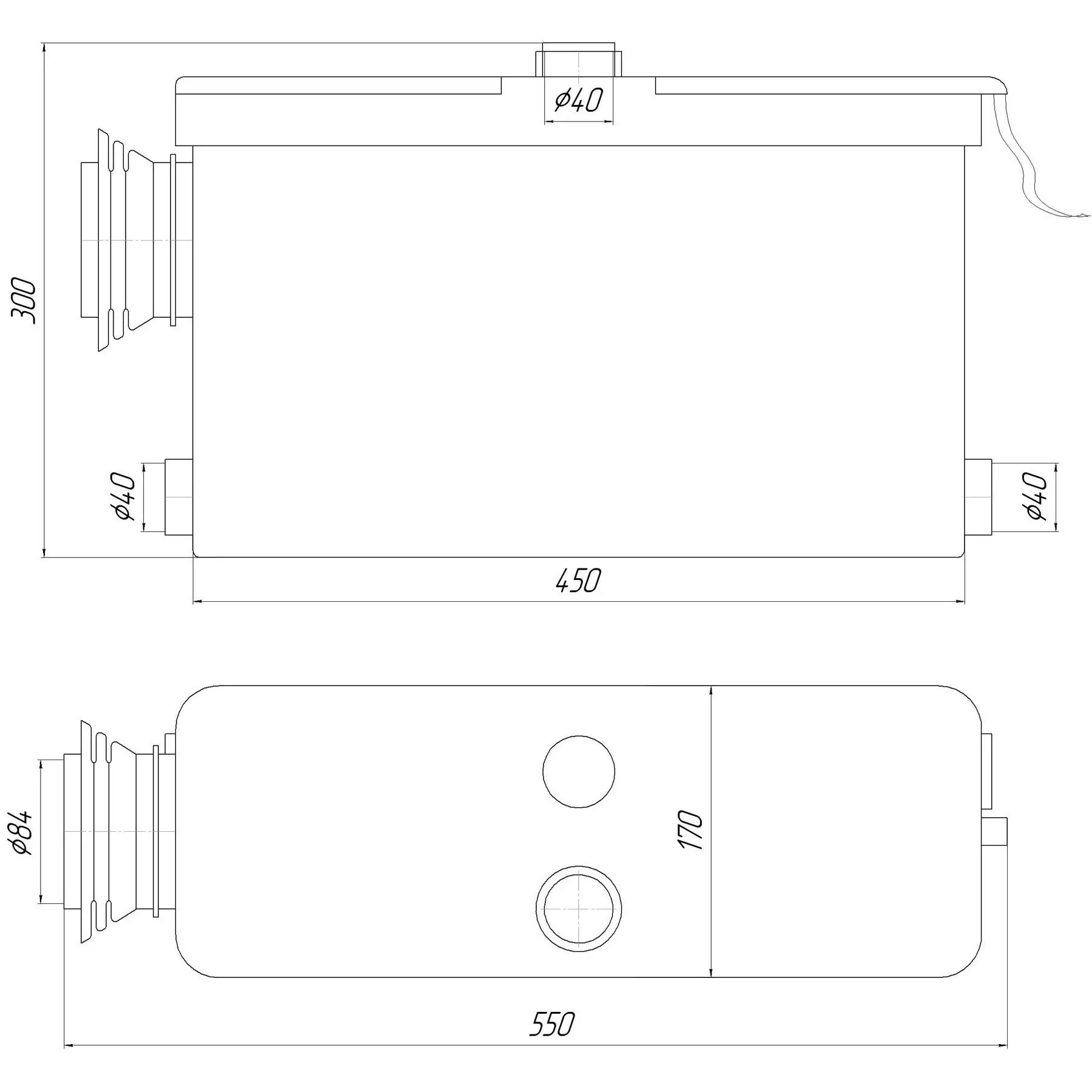 Канализационная установка VOLKS pumpe WC500-2 (GSR-000018981) - фото 6