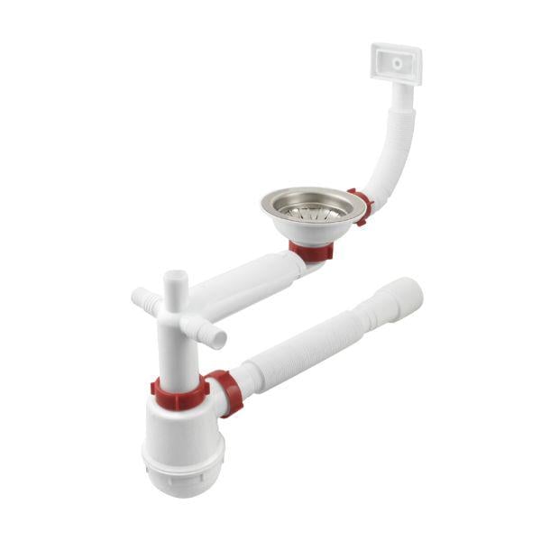 Сифон для кухни PLM 3 1/2'x40 с гофротрубой