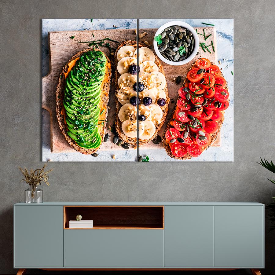 Настінний декор Барвисті бутерброди 165x122 см (A406-2)