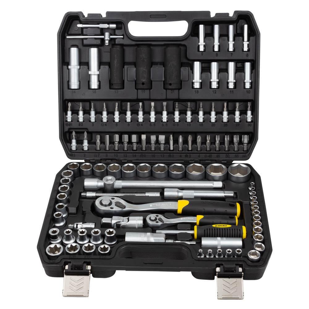 Набір насадок торцевих і біт Sigma CrV 1/4" & 1/2" 114 шт. (6003781) - фото 3