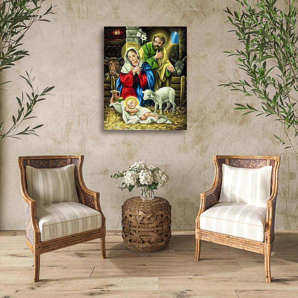 Алмазна мозаїка SHLab Народження Ісуса вишивка камінням DIY-SP103 40x50 см повна викладка (29838) - фото 3 Алмазна мозаїка SHLab Народження Ісуса вишивка камінням DIY-SP103 40x50 см повна викладка (29838) - фото 3