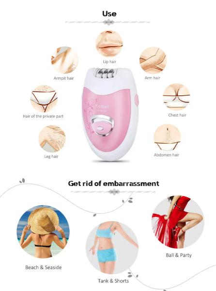 Эпилятор пемза Kemei Km-6199A 2в1 (6199) - фото 6 Эпилятор пемза Kemei Km-6199A 2в1 (6199) - фото 6