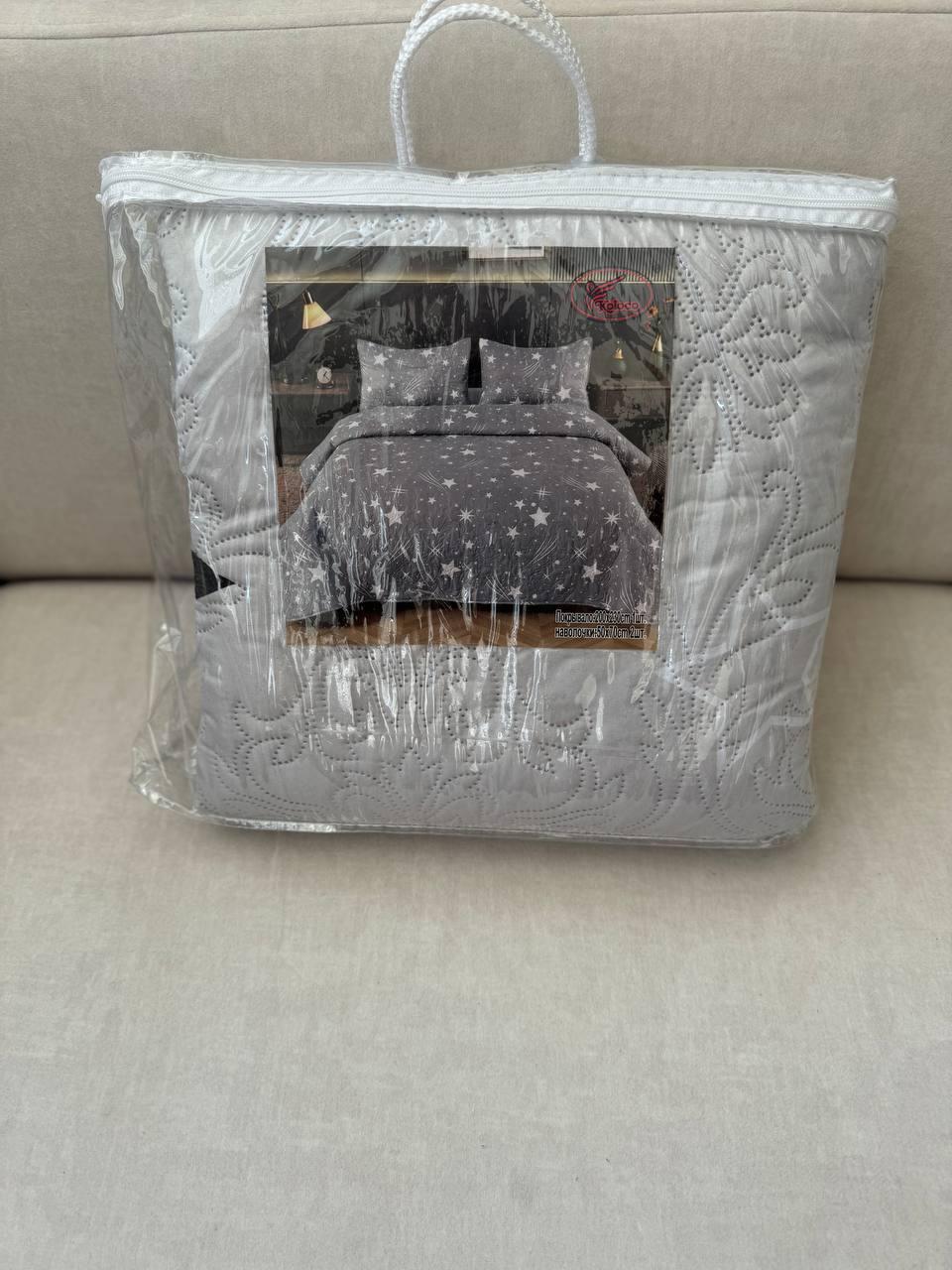 Ковдра літня бавовняна гіпоалергенна стьобана з наволочками 200х220 см (П4К-5106) - фото 4 Ковдра літня бавовняна гіпоалергенна стьобана з наволочками 200х220 см (П4К-5106) - фото 4