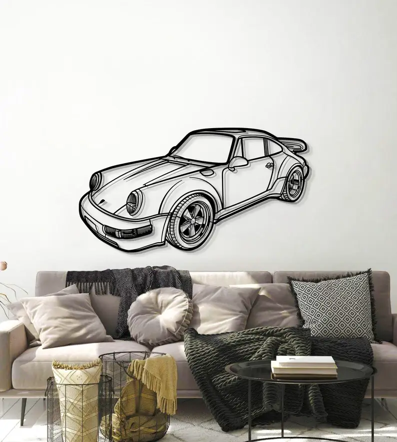 Панно декоративне Porsche 911 964 Turbo 45 см (003-067) - фото 3