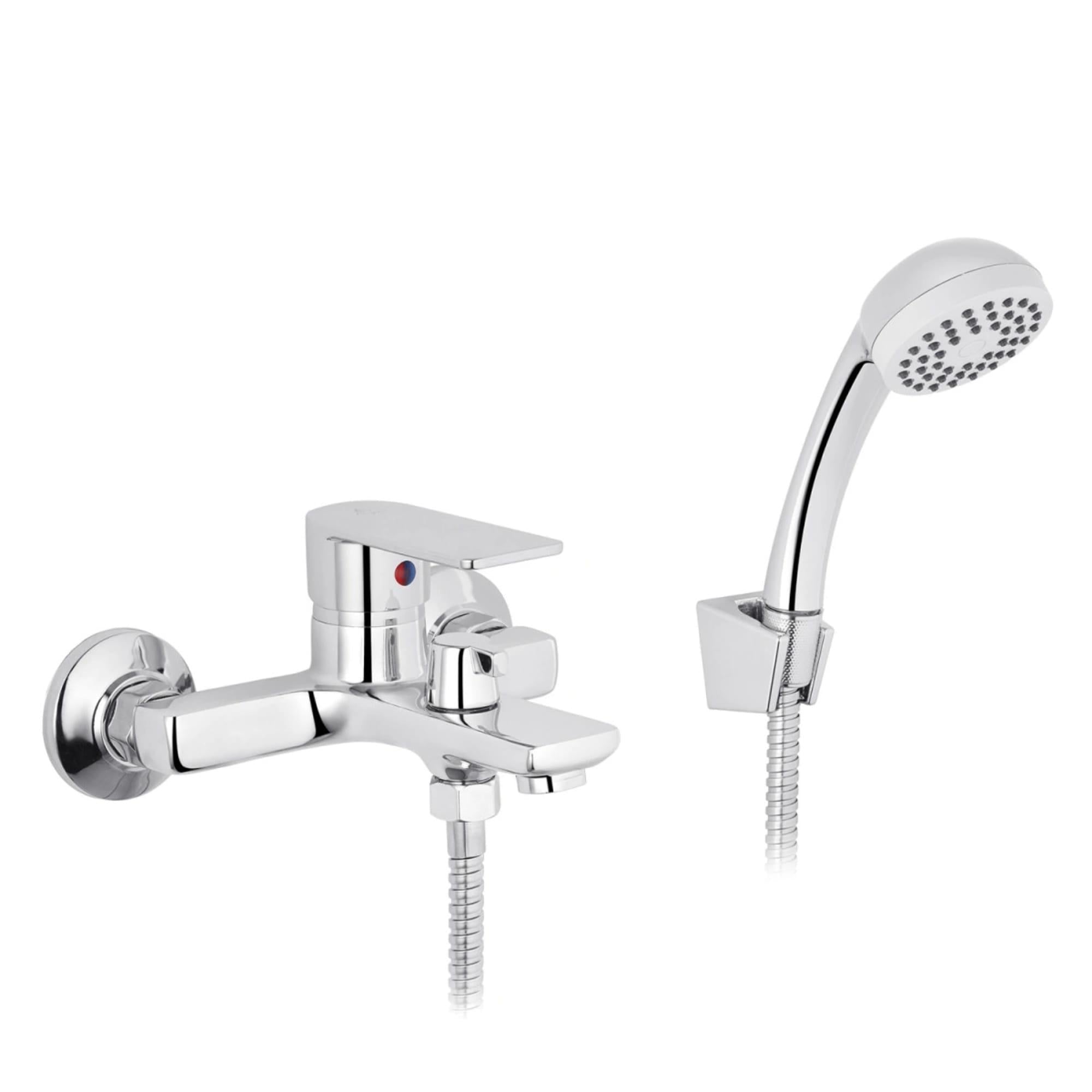 Смеситель для ванны Agua Merida C060 однорычажный с ручной лейкой Хром (CV035427)