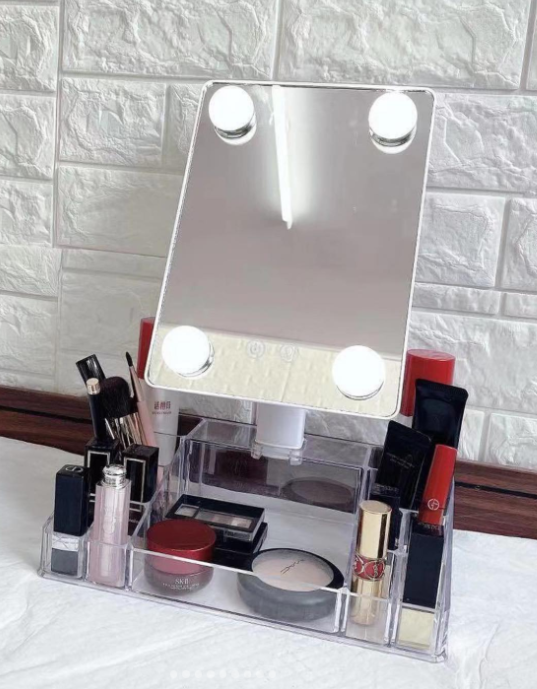 Космеическое зеркало с подсветкой Cosmetie Mirror 360 MAG-714 и органайзер для косметики (MAG-714)