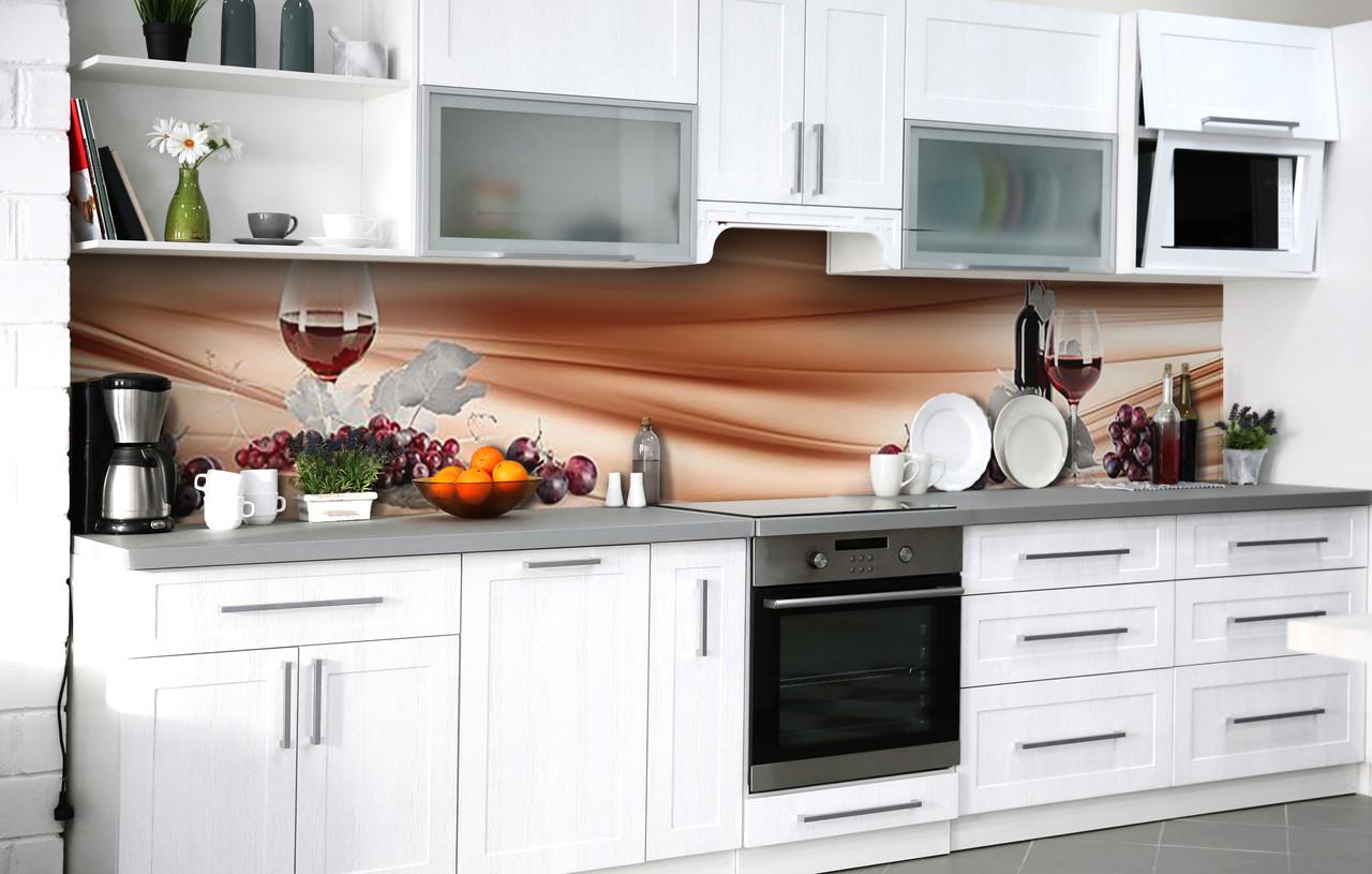 Кухонный фартук Зрелое вино виниловый самоклеющийся 60х250 см