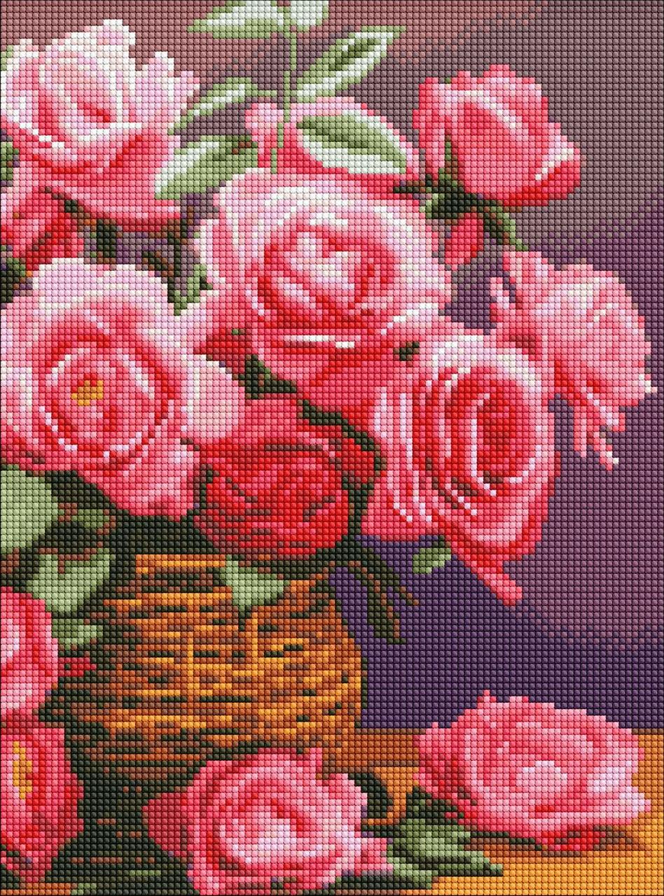 Алмазна мозаїка Барвисті троянди 30x40 см (AMO8174)