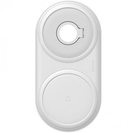Зарядное устройство беспроводное BASEUS Planet 2in1 White (WXPL-B02)