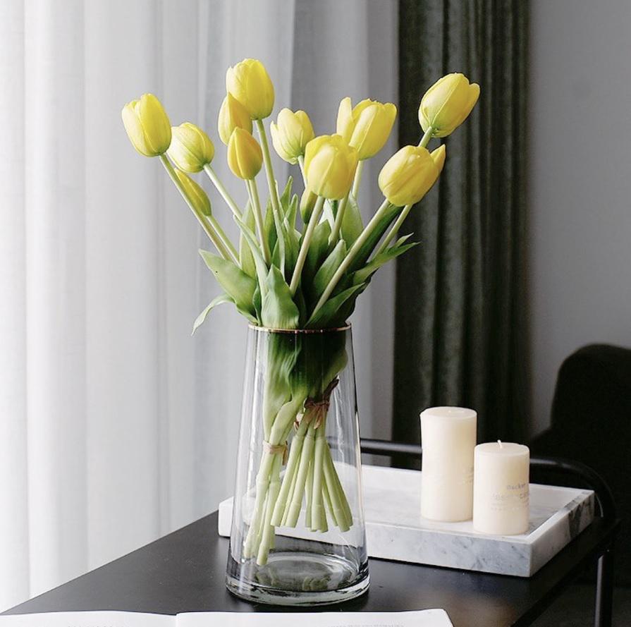 Тюльпан букет Indigo Lux 3 головы 2 бутона 40 см Желтый (778-6) - фото 5 Тюльпан букет Indigo Lux 3 головы 2 бутона 40 см Желтый (778-6) - фото 5