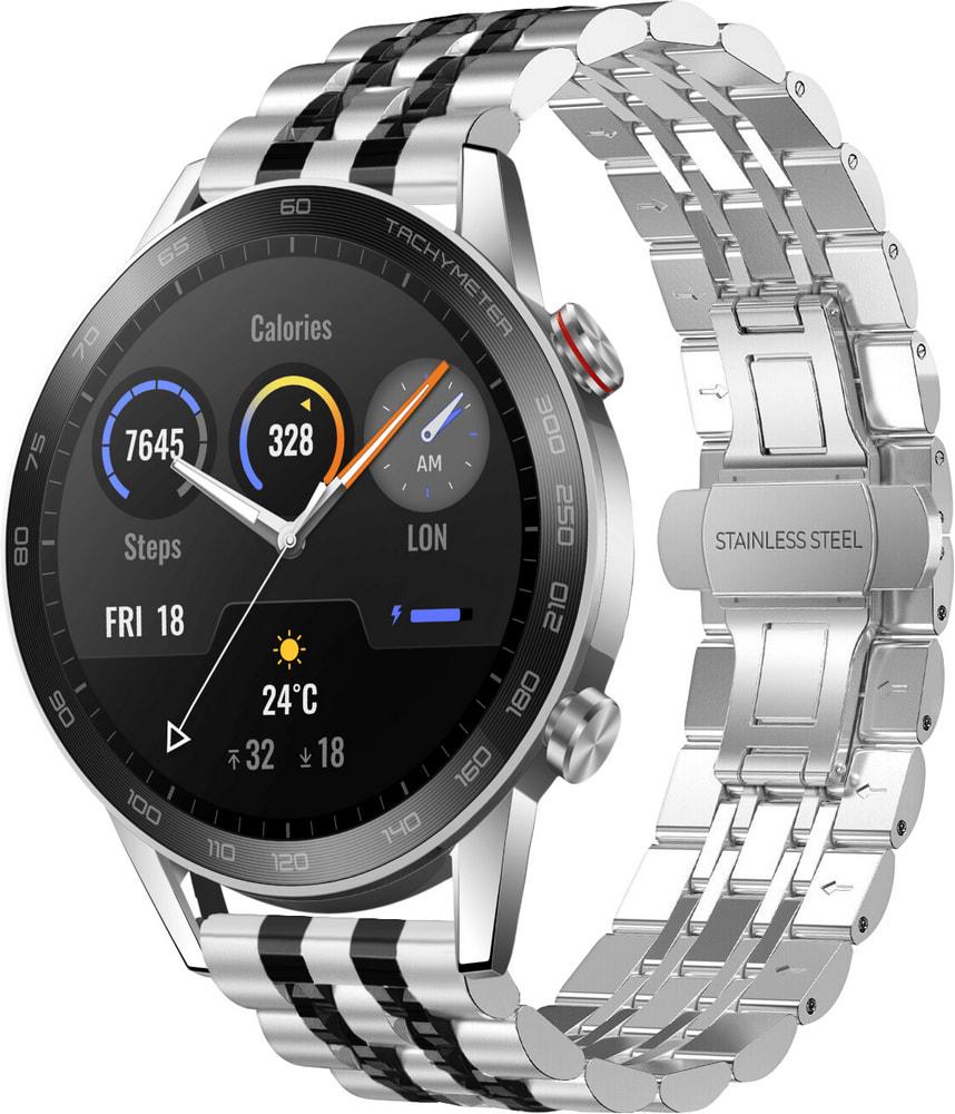 Браслет металлический Spinye Line для Honor Magic Watch 2 46 мм Silver Black (28977-69)