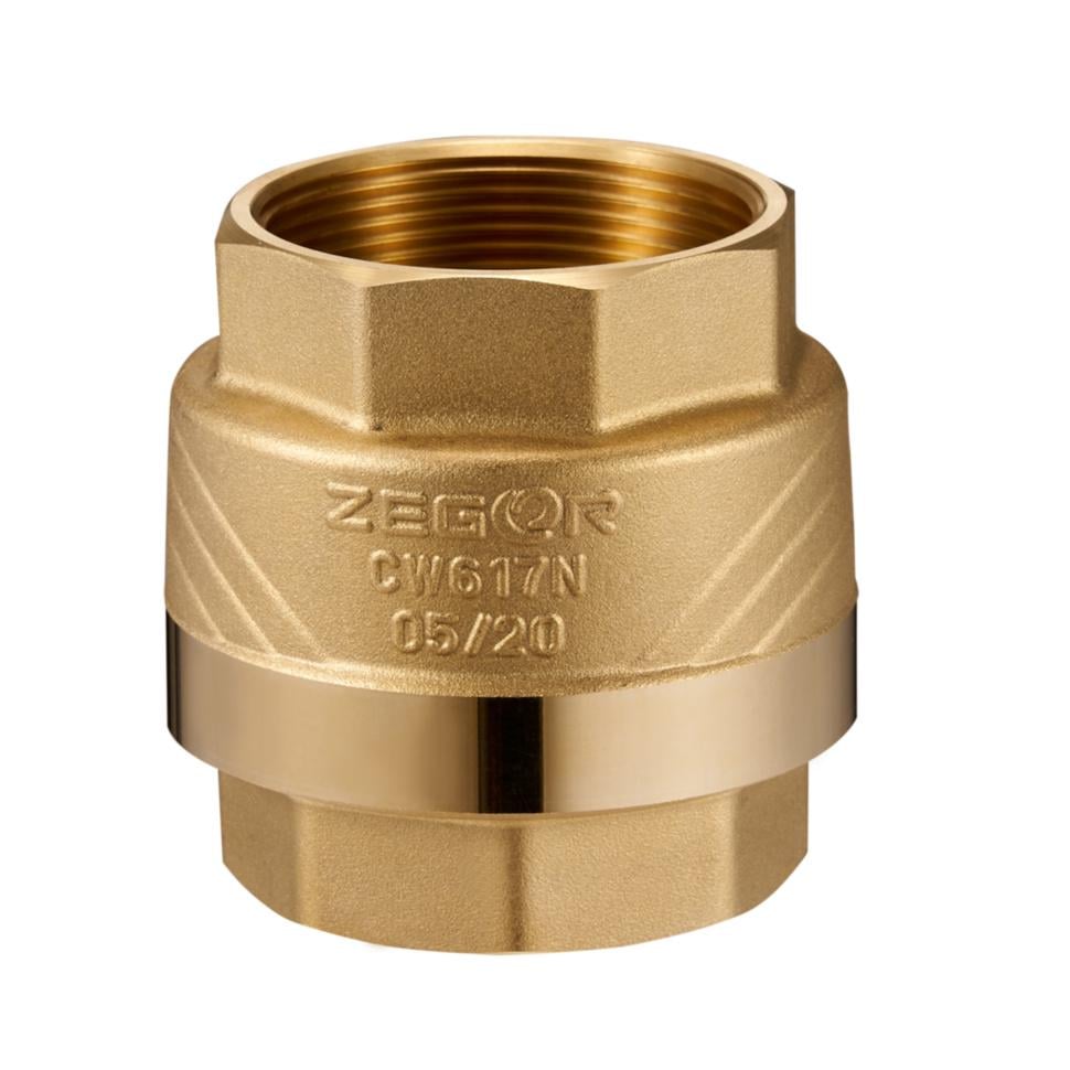 Обратный клапан Zegor 1 1/2" ВВ FL5 с латунным штоком