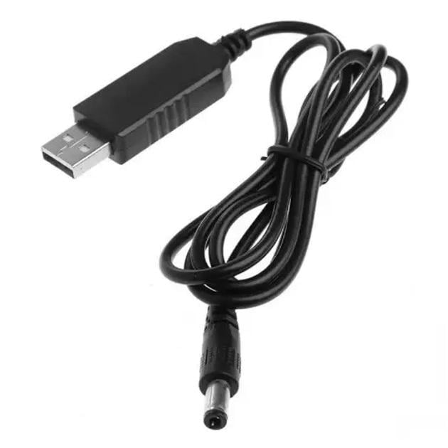 Кабель живлення USB to DC для роутера від повербанка з 5V на 9V DC 5,5x2,1 мм Black (19158283)