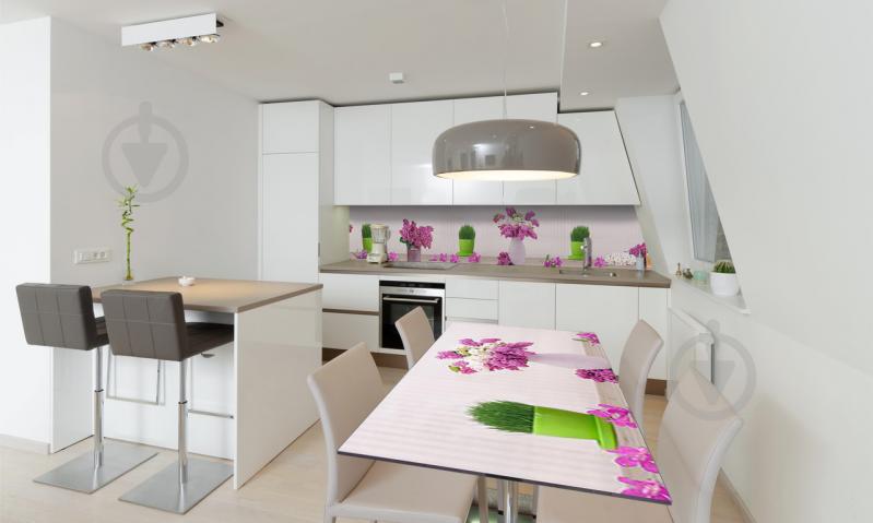 Наклейка виниловая на стол Zatarga «Трава и Сирень» 600х1200 мм Z180827st Наклейка виниловая на стол Zatarga «Трава и Сирень» 600х1200 мм Z180827st