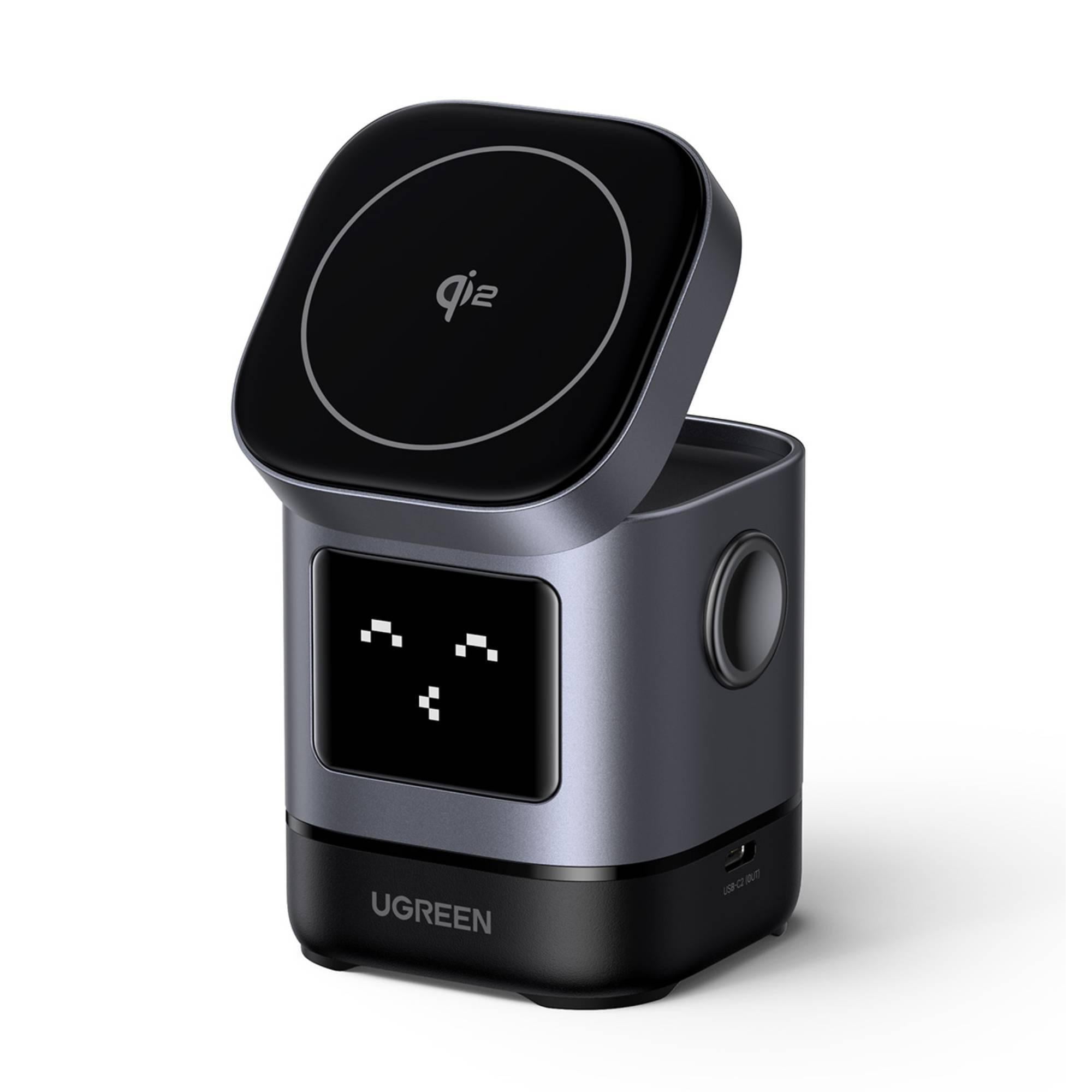 Зарядное устройство беспроводное UGREEN Uno W709 Qi2 15 Вт 6.25х5.98х7.96 см Серый (45775) Зарядное устройство беспроводное UGREEN Uno W709 Qi2 15 Вт 6.25х5.98х7.96 см Серый (45775)