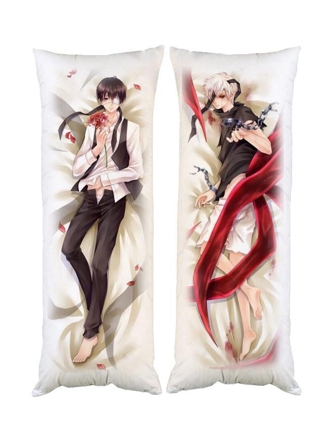 Подушка дакимакура Токийский гуль Tokyo Ghoul декоративная ростовая для обнимания 50x170 см двусторонняя (1834014593)