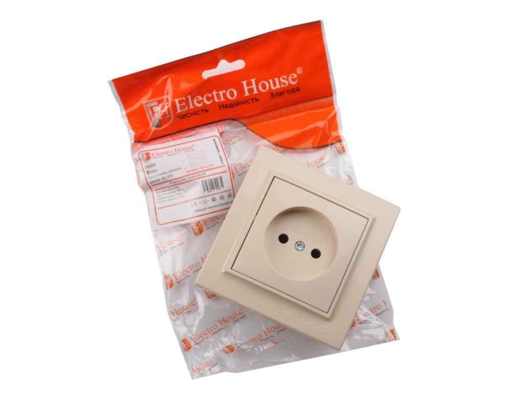 Розетка Electrohouse Enzo EH-2 191 без заземления Латте (209130)