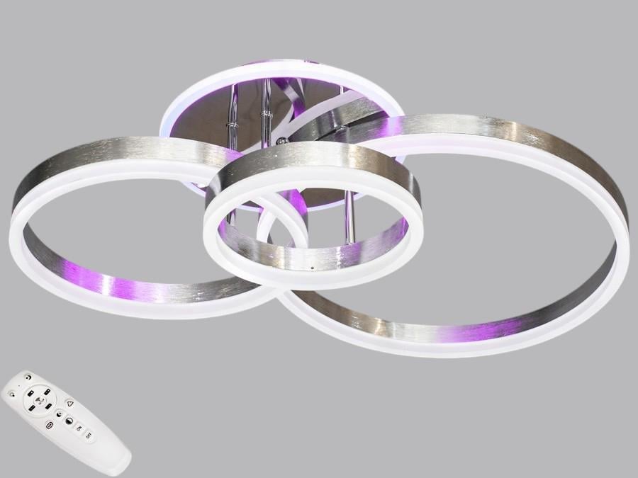 Люстра потолочная светодиодная с диммером 90W (8174/3HR 3col dim)