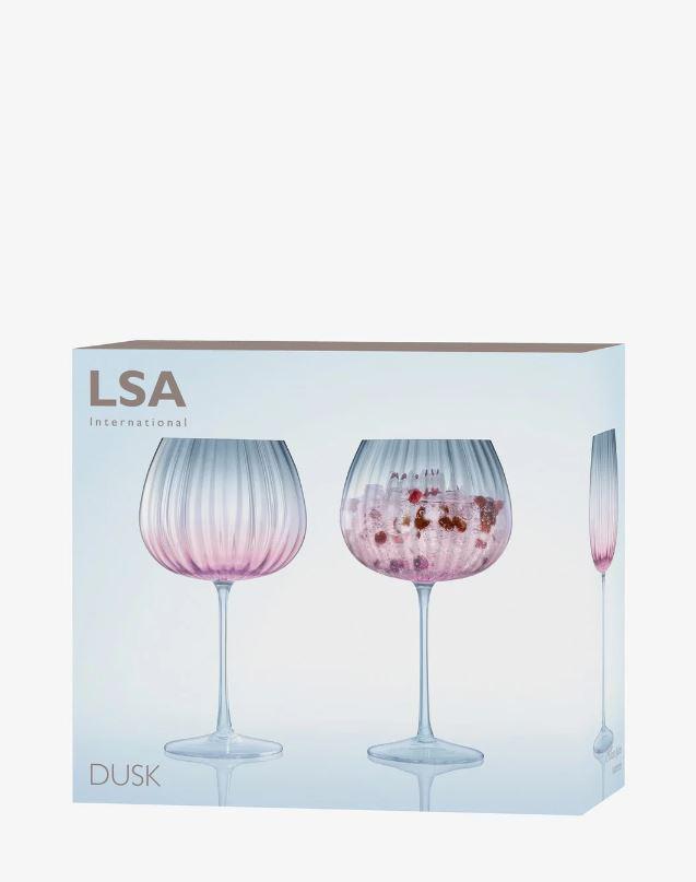 Набор бокалов LSA International Dusk Balloon Goblet 650 мл 2 шт. Розовый (DU04) - фото 5