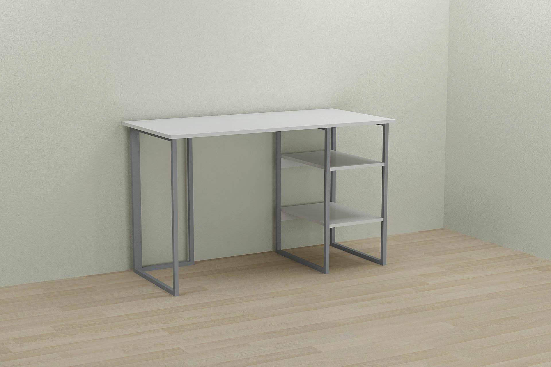 Стол компьютерный Ferrum-decor Кевин ДСП 16 мм 75x100x70 см Серый/Белый (FRD-101739)