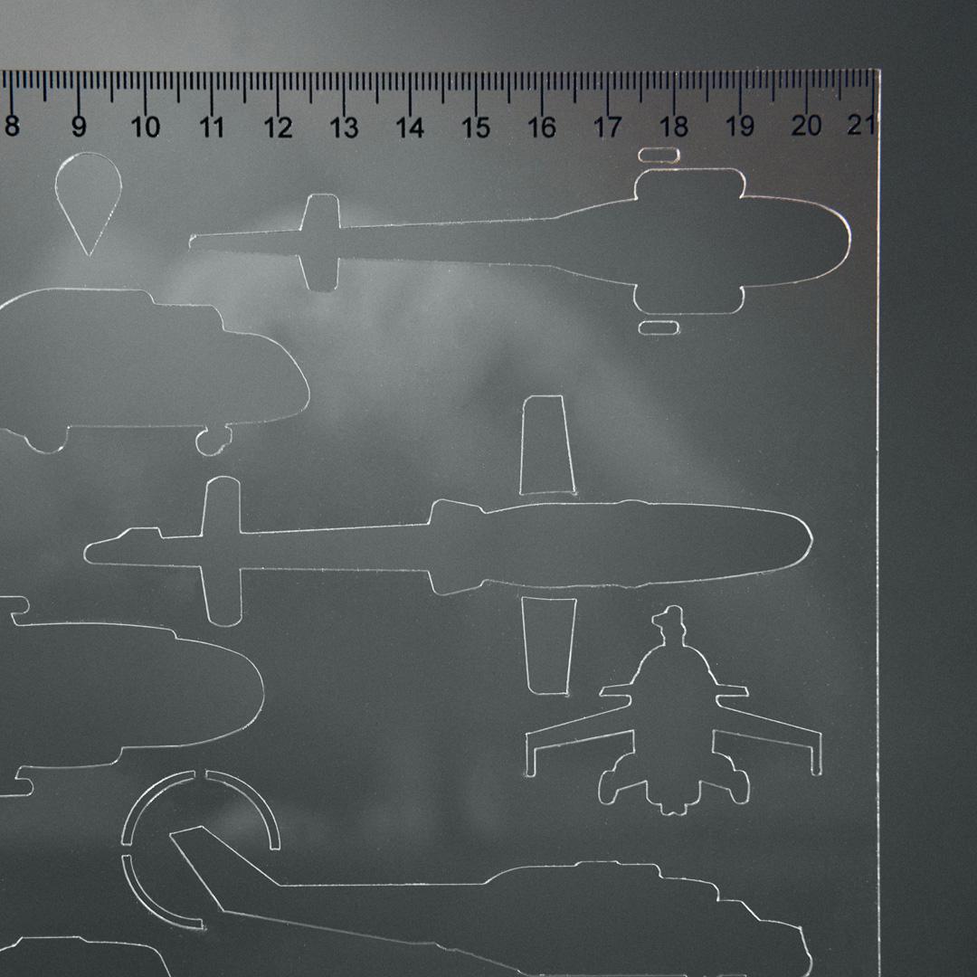 Трафарет вертольотів серії МІ квадратний (AV1-8CL) - фото 3 Трафарет вертольотів серії МІ квадратний (AV1-8CL) - фото 3